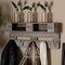 Baxton Studio Ferguson Vintage Rustic Whitewashed Grey Oak Finished Wood Wall Mounted Coat Rack with Shelves 188-11734-ZORO - alternate 1